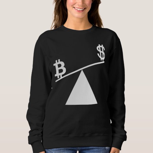Sweatshirt Plan Bitcoin B Temps Pour Plan B Accepter Moyenne (Devant)