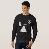 Sweatshirt Plan Bitcoin B Temps Pour Plan B Accepter Moyenne (Devant entier)