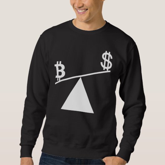 Sweatshirt Plan Bitcoin B Temps Pour Plan B Accepter Moyenne (Devant)