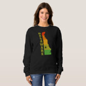 Sweatshirt Plan de l'État du Delaware Usa (Devant entier)