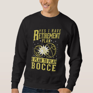 Sweatshirt Plan de retraite de Bocce Boccia Vieil Homme Grand