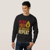 Sweatshirt Plan Préparer Manger Sain Répéter Pour Diététiste (Devant entier)