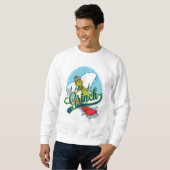 Sweatshirt Planche à neige du Grinch (Devant entier)