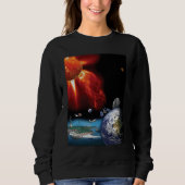 Sweatshirt Plane  Planet  Outer Space Solar System (Devant)