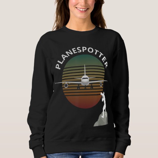 Sweatshirt Planespotter Pilote Aéronef Regardant la compagnie (Devant)