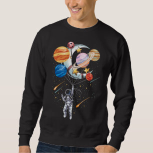 Sweatshirt Planètes à ballon spatial astronaute