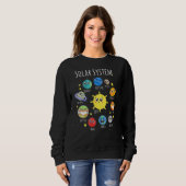 Sweatshirt Planètes Solaires Espace Système Pour Enfants Souc (Devant entier)