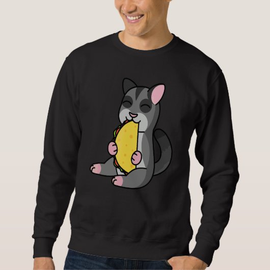 Sweatshirt Planorète mangeant un taco animal de compagnie (Devant)