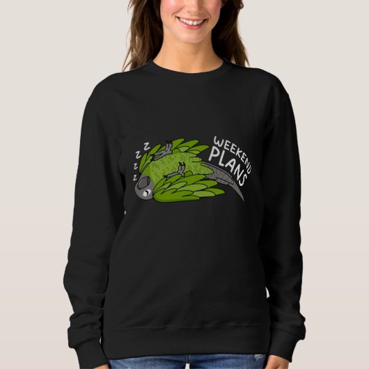 Sweatshirt Plans de fin de semaine Parrot I Sleeping Dusky tê (Devant)