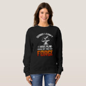 Sweatshirt Plans de forgeron à la forge Forgeage de l'ouvrier (Devant entier)