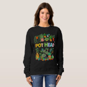Sweatshirt Plante et Gardener Pot Head Succulent (Devant entier)