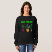 Sweatshirt Plante Et Gardener Pot Head Succulent (Devant entier)