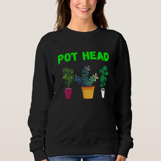 Sweatshirt Plante Et Gardener Pot Head Succulent (Devant)