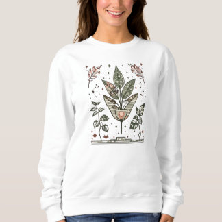 Sweatshirt Plante fantaisiste en pot