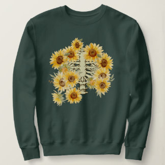 Sweatshirt Plante Sunflower Skeleton
