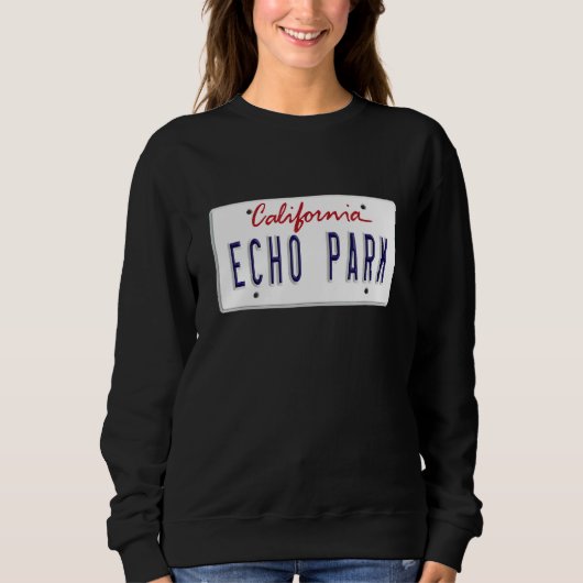 Sweatshirt Plaque d'immatriculation Echo Park Los Angeles LA (Devant)