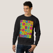 Sweatshirt Plaques de vinyle rétro (Devant entier)