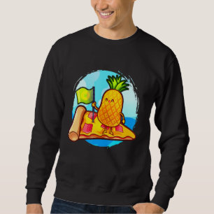 Sweatshirt Plat de fruits à la pizza hawaïenne à l'ananas au