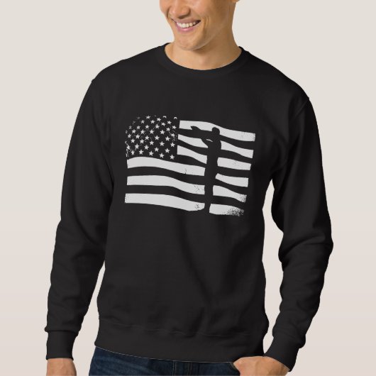 Sweatshirt Plate-forme Diver Us Drapeau Plongée Springboard (Devant)