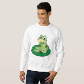 Sweatshirt Plâtre Coeur Feuille de grenouille (Devant entier)