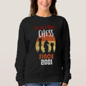 Sweatshirt Playing chess since 2001 (Devant)