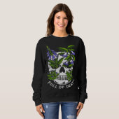 Sweatshirt Plein de Mort Botanique de Crâne (Devant entier)