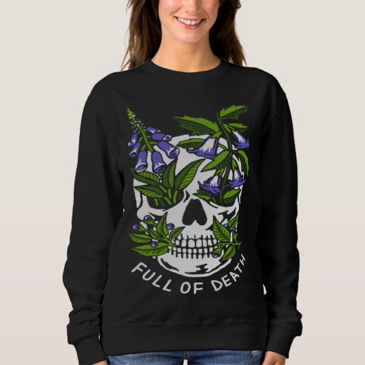 Sweatshirt Plein de Mort Botanique de Crâne (Devant)