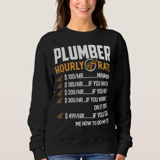 Sweatshirt Plomberie de plomberie à taux horaire de plomberie (Devant)