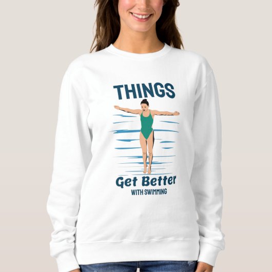 Sweatshirt Plongée cool - Les Choses S'Améliorent Avec La Bai (Devant)