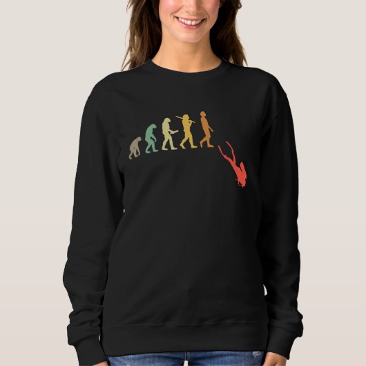 Sweatshirt Plongée Evolution Retro Pour Plongeurs 1 (Devant)