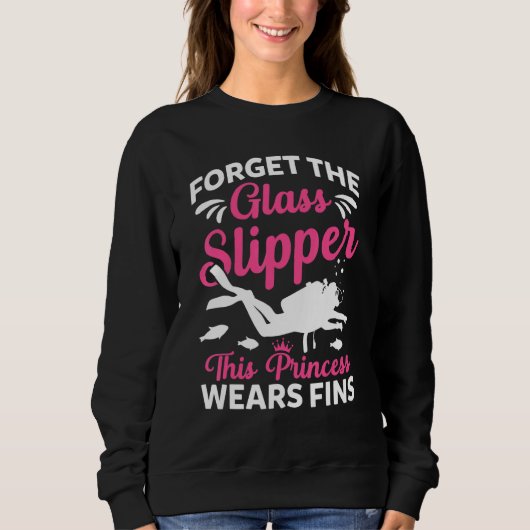Sweatshirt Plongée plongée Plongée fille Oublier verre Slippe (Devant)