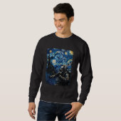 Sweatshirt Plongée Plongée Plongée Starry Night Peinture (Devant entier)