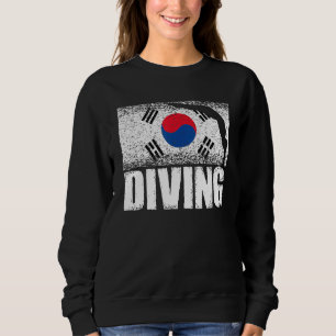 Sweatshirt Plongée Sport Corée Drapeau coréen nager