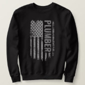 Sweatshirt Plumber USA Flag Distressed design (Design devant)