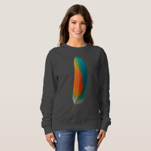 Sweatshirt Plumes délicates Gris foncé féminin Basique