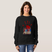 Sweatshirt Plus de soeurs volées MMIW Red Hand Print Native (Devant entier)