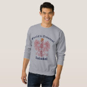 Sweatshirt Plus grand Dziadzi Eagle du monde (Devant entier)