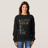Sweatshirt Plus grand Nikolas de tous les temps GOAT Nikolas (Devant entier)