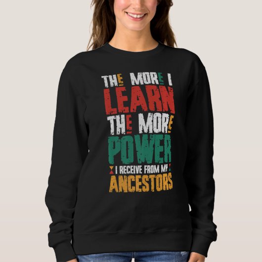 Sweatshirt Plus J'Apprends Le Plus De Puissance Que Je Reçois (Devant)
