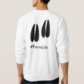 Sweatshirt Plus je rencontre de gens plus j'aime les chèvres (Dos)