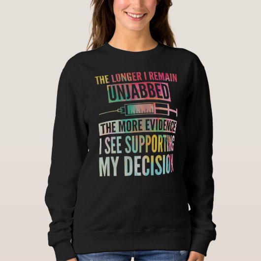 Sweatshirt Plus Je Reste Injappé, Plus J'Ai De Preuves (Devant)