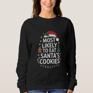 Sweatshirt Plus susceptible de manger les cookies du Père Noë