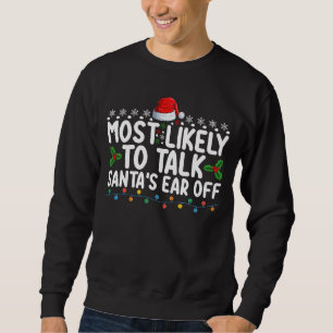 Sweatshirt Plus susceptible de parler à l'oreille de Santa No