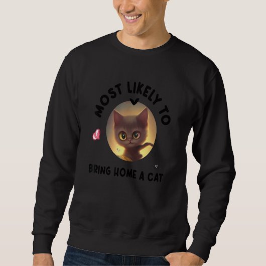 Sweatshirt Plus susceptible de ramener à la maison un chat er (Devant)