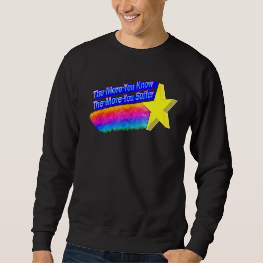 Sweatshirt Plus Vous En Savez, Plus Vous Souffrez De Citation (Devant)