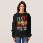 Sweatshirt Pluto 9th Planet Never Forget Astronomy Solar Syst (Devant entier)
