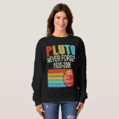 Sweatshirt PLUTO Never Forget 1930 2006 Cool Retro Planet Pre (Devant entier)
