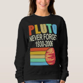 Sweatshirt PLUTO Never Forget 1930 2006 Cool Retro Planet Pre (Devant)