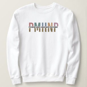 Sweatshirt PMHNP Empreinte de léopard Psychiatrie Santé menta