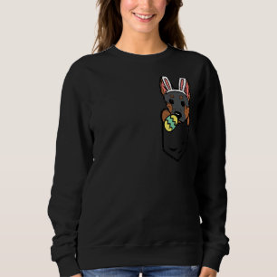 Sweatshirt Poche berger allemand Bunny mignon chien de Pâques